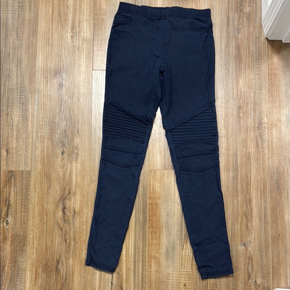 Navy Blue Biker Style Pants
